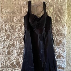 Black Tea-Length Bridesmaid dress